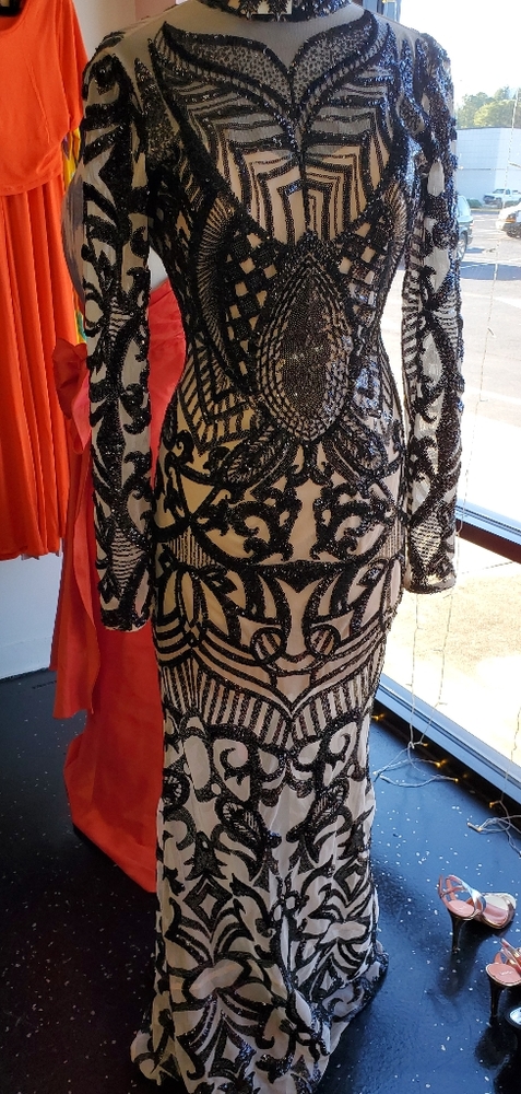 Handmade Sequin Fit and Flare Dress
